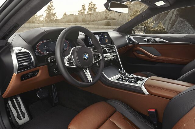 2019 BMW M850i xDrive interior dashboard and steering wheel