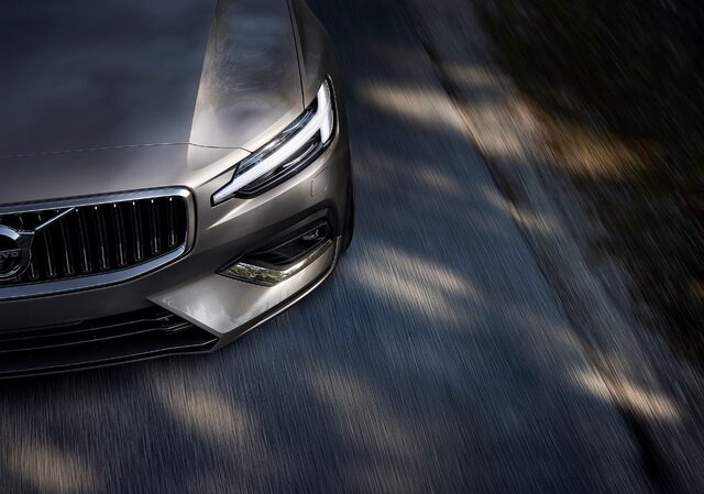 2019 Volvo S60, front grille and Thor's Hammer headlight detail