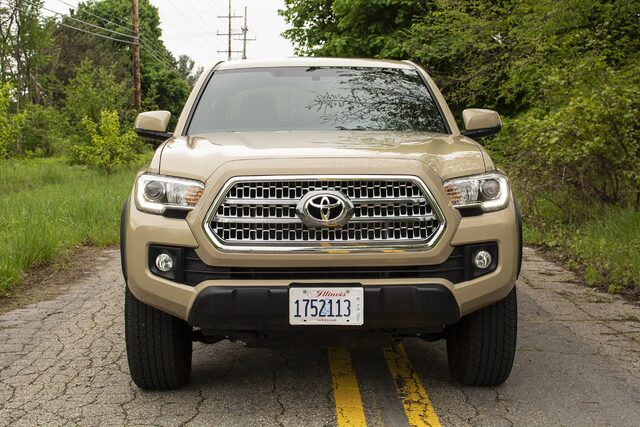 2017 Toyota Tacoma TRD Off-Road front fascia, quicksand color