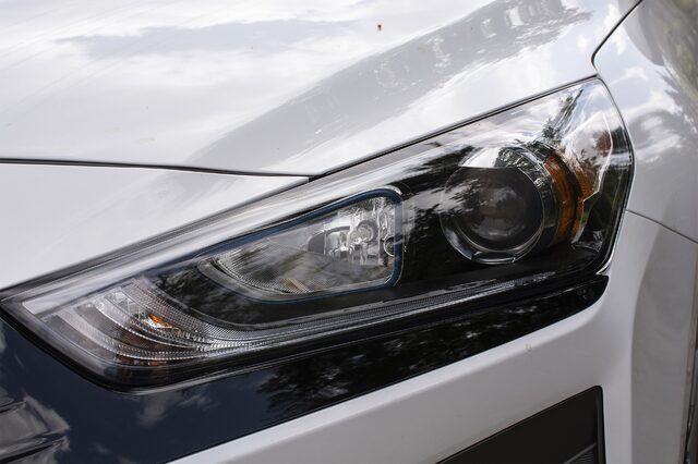 2018 Hyundai Ioniq Blue headlight detail