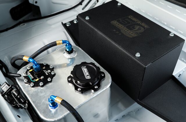 2018 Ford Mustang Cobra Jet — Aluminum Fuel Cell and 50th Anniversary Battery Box in Trunk