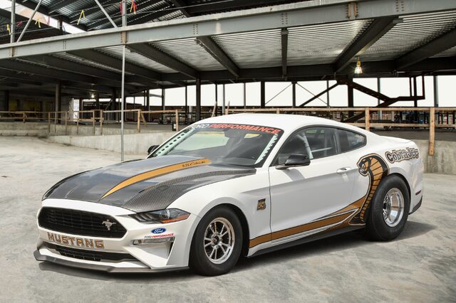 2018 Ford Mustang Cobra Jet — White and Gold 50th Anniversary Front Three-Quarter View
