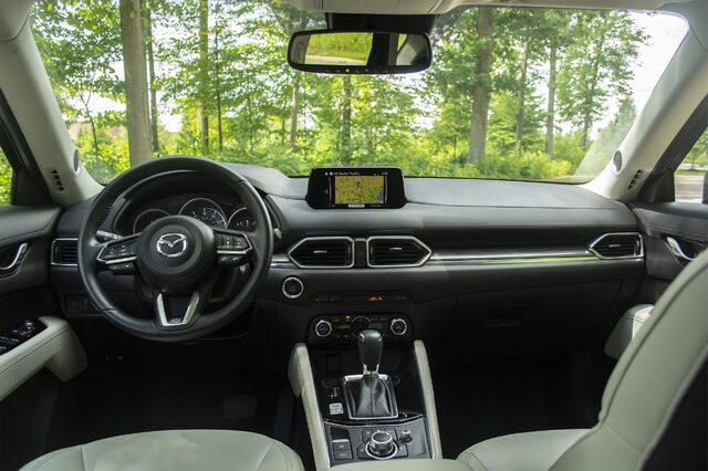 2018 Mazda CX-5 Grand Touring interior dashboard and infotainment view