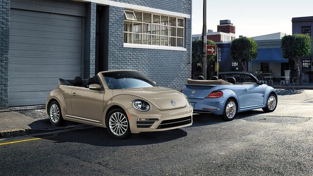 2019 Volkswagen Beetle Final Edition — Convertible Pair, Sand Silver and Powder Blue