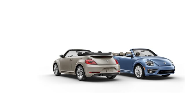 2019 Volkswagen Beetle Final Edition — Convertible Duo, Rear and Front Views, Studio
