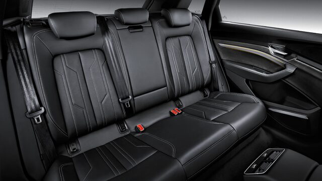 2019 Audi e-tron interior rear seat dark leather