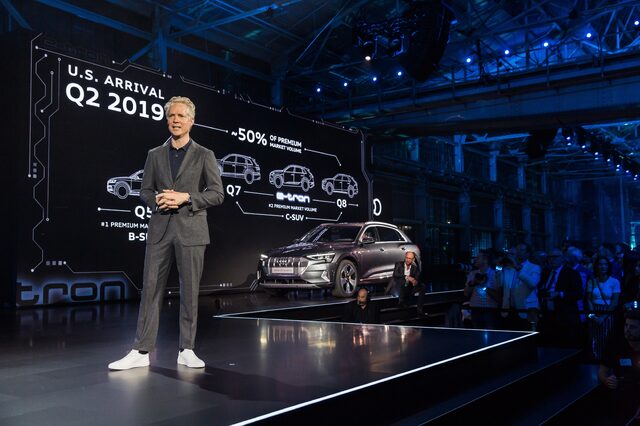 2019 Audi e-tron US market arrival Q2 2019 premiere event slide