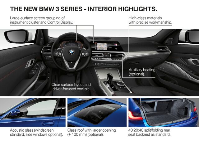 2019 BMW 3 Series exterior highlights infographic