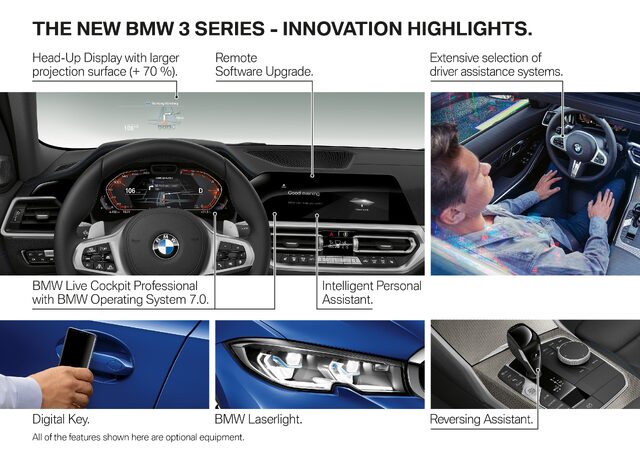 2019 BMW 3 Series dynamic highlights infographic
