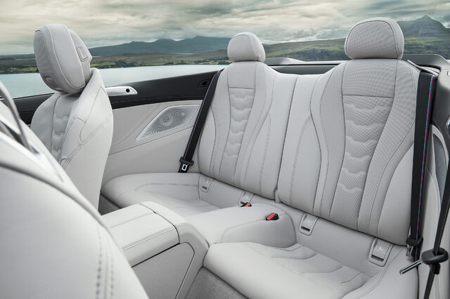 2019 BMW 8 Series Convertible Rear Seat Interior