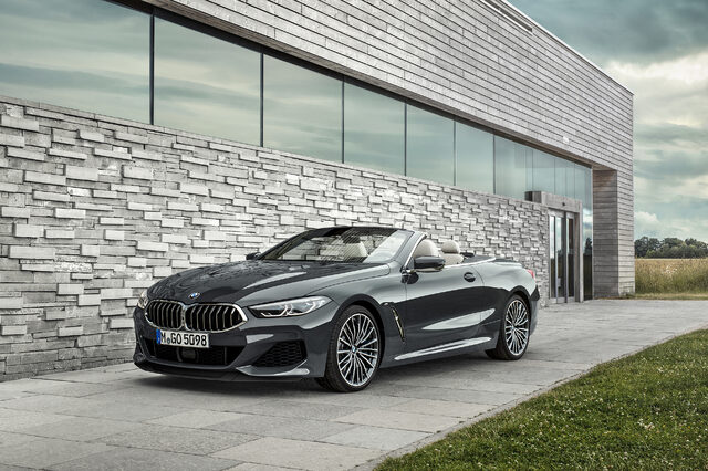 2019 BMW 8 Series Convertible Front Three-Quarter Static View
