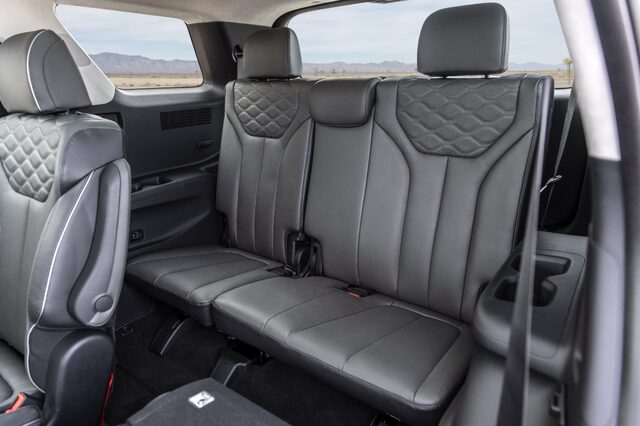 2020 Hyundai Palisade interior [third row bench dark leather]