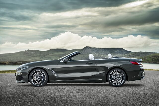 2019 BMW 8 Series Convertible Side Profile Highland Backdrop