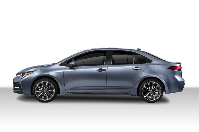 2020 Toyota Corolla XSE Side Profile Studio Shot, Full-Length Sedan View