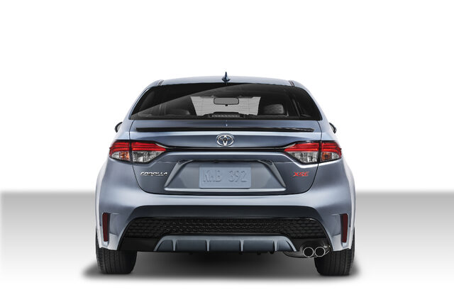 2020 Toyota Corolla XSE Rear View Studio Shot, Sport Diffuser and Dual Exhaust