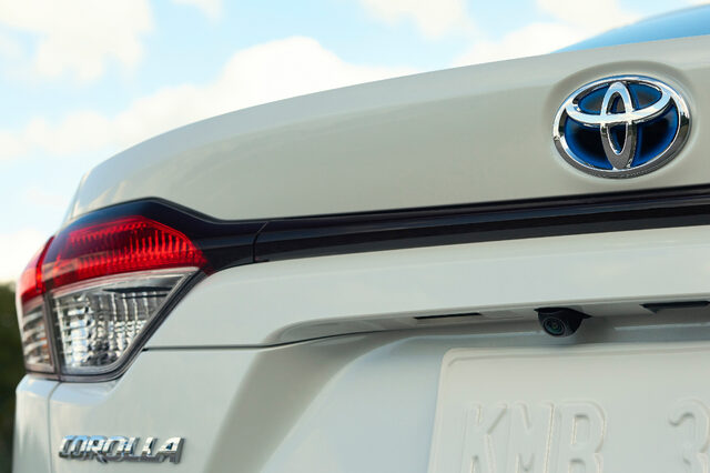 2020 Toyota Corolla XSE Rear Trunk Close-Up, Toyota Badge and Taillight Detail