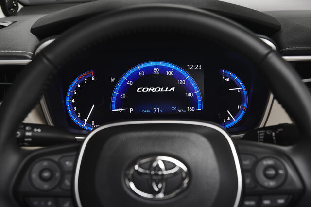 2020 Toyota Corolla XSE Digital Instrument Cluster Close-Up