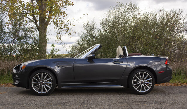 2018 Fiat 124 Spider Lusso driver-side profile top down