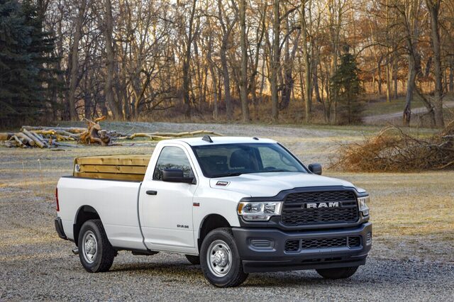 2020 RAM 2500 Power Wagon on terrain mound [front 3/4]