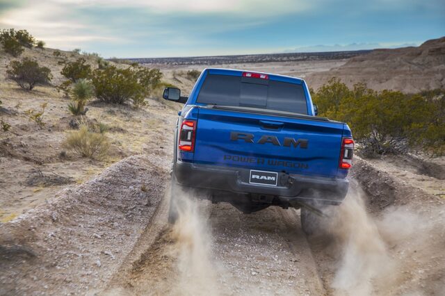 2020 RAM 2500 Power Wagon off-road [rear 3/4 dust alt]