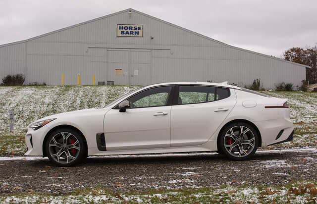 2018 Kia Stinger GT1 AWD driver-side profile view