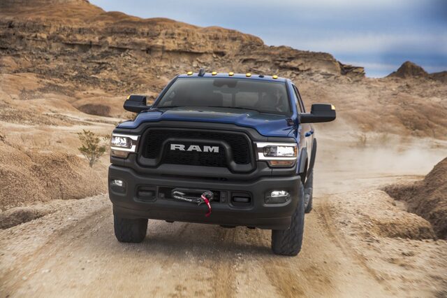 2020 RAM 2500 Power Wagon off-road [front 3/4 desert dusk]