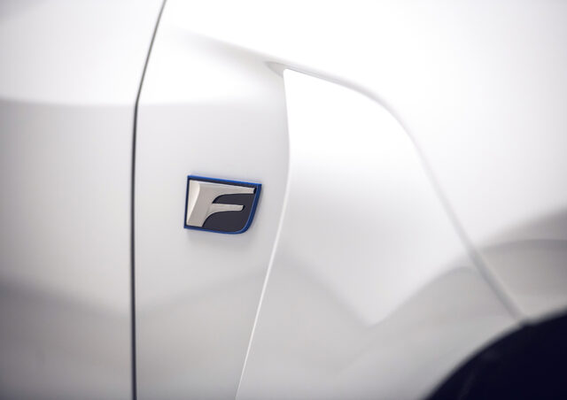 2020 Lexus RC F, F Sport badge on front fender
