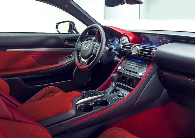 2020 Lexus RC F, interior dashboard and infotainment system