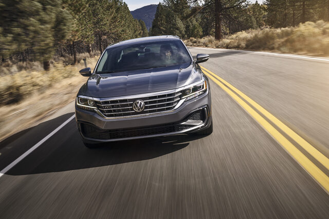 2020 Volkswagen Passat Front View Driving on Open Road