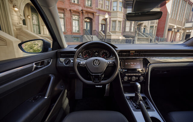 2020 Volkswagen Passat driver seat and steering wheel view