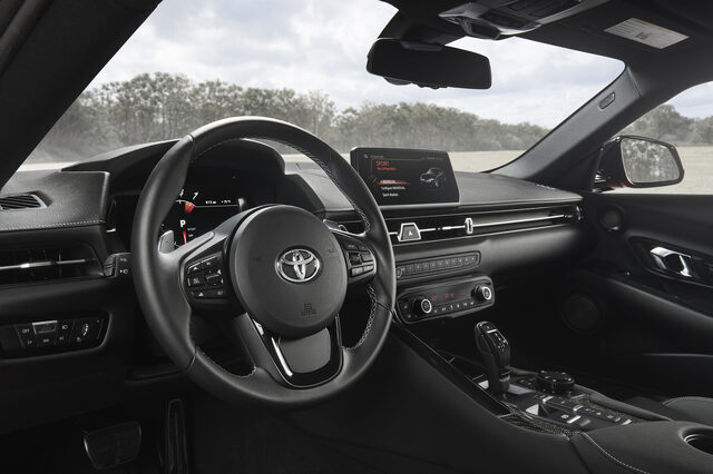 2020 Toyota GR Supra Interior Steering Wheel and Infotainment Screen