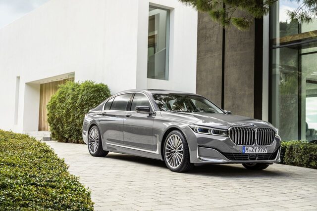 2020 BMW 7-Series – Front 3/4 Parked Outside Modern Residence
