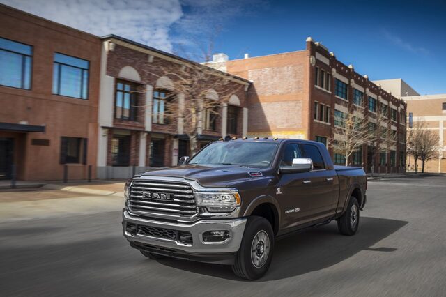 2020 RAM 2500 HD driving [front 3/4 urban]