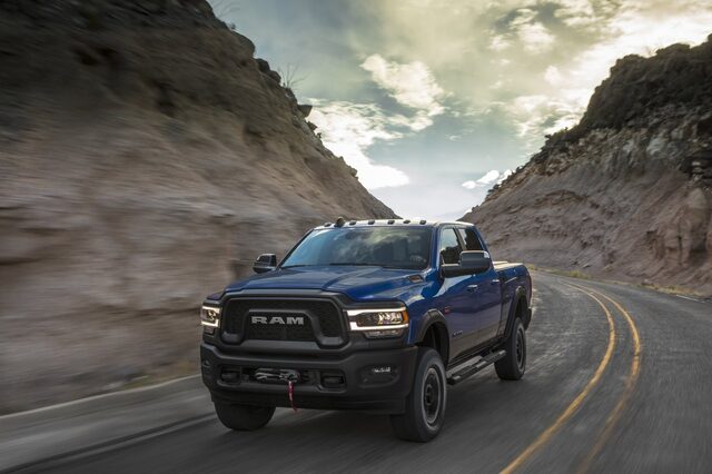 2020 RAM 2500 Power Wagon driving [front 3/4 road dusk]