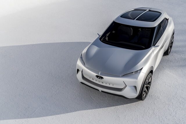 Infiniti QX Inspiration Concept aerial front three-quarter view