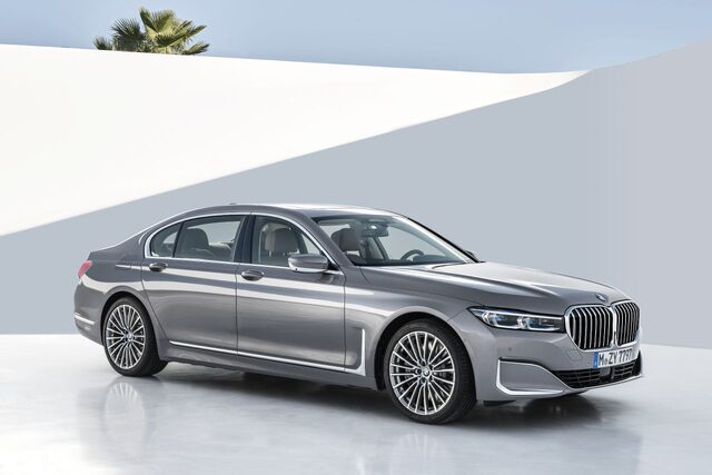 2020 BMW 7-Series – Front 3/4 Studio Exterior with Enlarged Kidney Grille