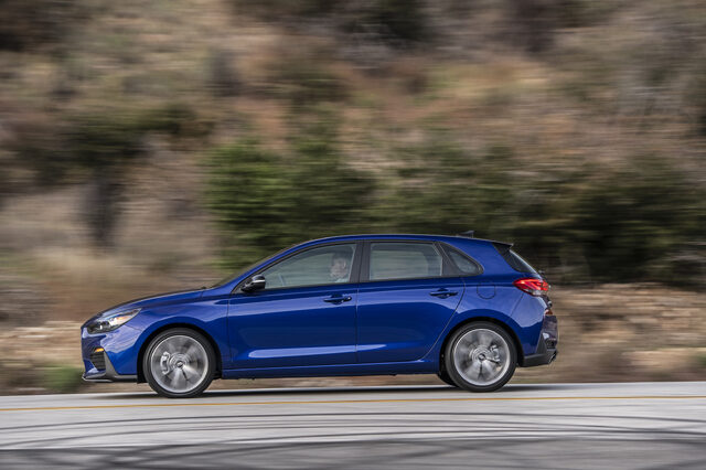 2019 Hyundai Elantra GT N-Line Side Action Shot in Motion