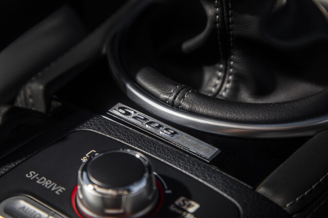 2019 Subaru WRX STi S209, S209 interior badge on center console trim