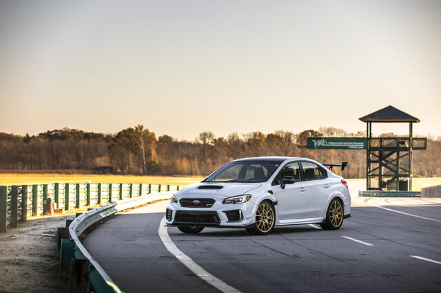 2019 Subaru WRX STi S209, front three-quarter static at Virginia International Raceway