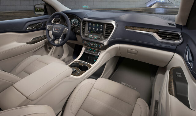2020 GMC Acadia Denali interior dashboard and front seats