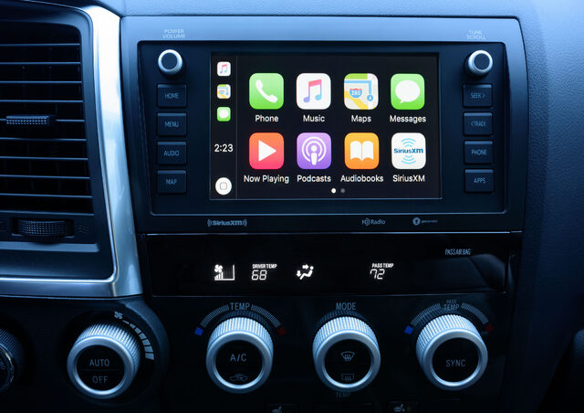 2020 Toyota Sequoia TRD Pro infotainment with Apple CarPlay
