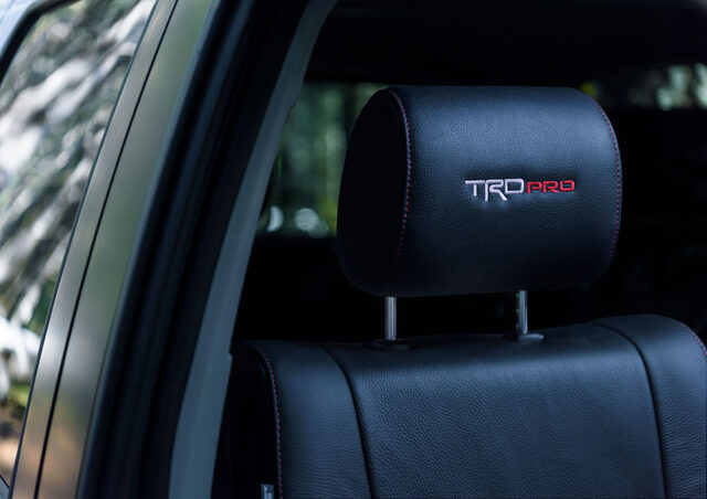2020 Toyota Sequoia TRD Pro interior headrest detail