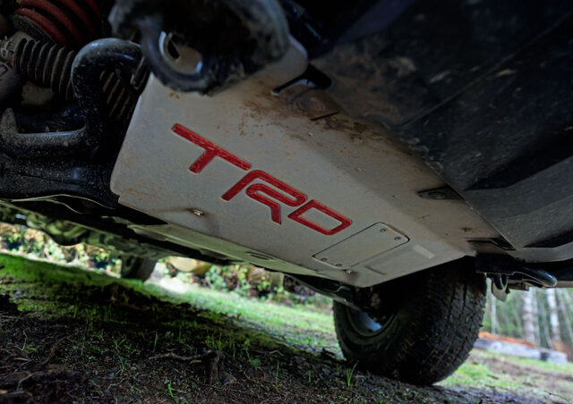 2020 Toyota Sequoia TRD Pro skid plate undercarriage detail