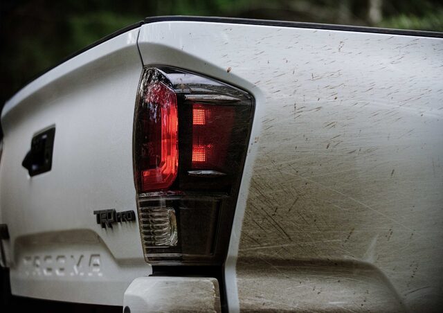 2020 Toyota Tacoma TRD Pro Rear Taillight Detail After Off-Road Use