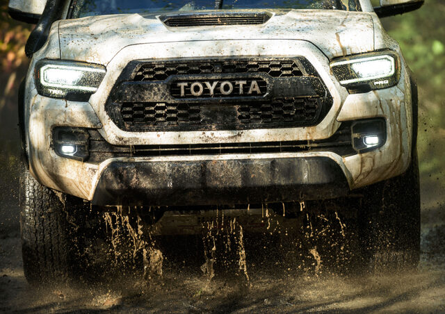 2020 Toyota Tacoma TRD Pro Front Bumper and Grille in Mud Crossing