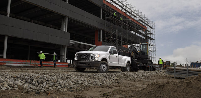 2020 Ford F-Series Super Duty XL, regular cab at a construction site