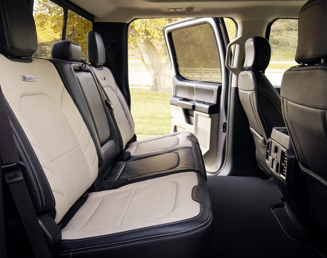 2020 Ford F-Series Super Duty Limited, rear seat interior