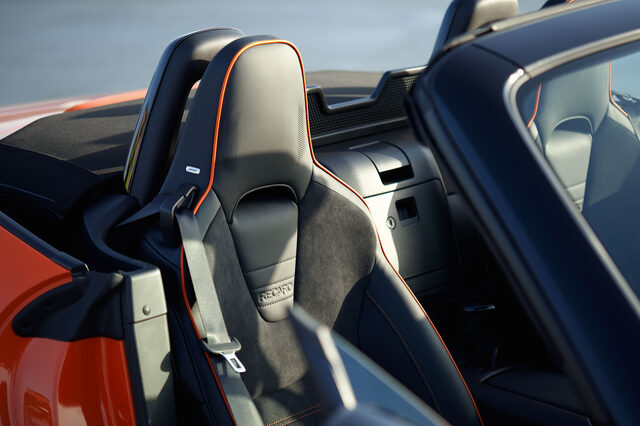 2019 Mazda MX-5 Miata 30th Anniversary, Recaro seat with orange stitching detail