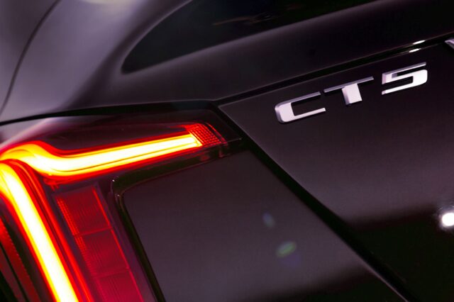 2020 Cadillac CT5 Premium Luxury Badge and Taillight Closeup