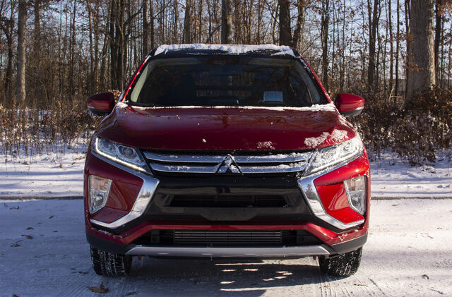 2018 Mitsubishi Eclipse Cross SEL S-AWC front fascia in snow